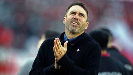 Eduardo Chacho Coudet durante un partido como entrenador de River Plate