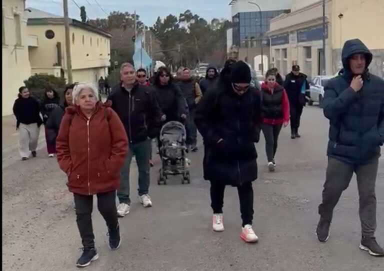 Movilización de choferes en la Patagonia Argentina
