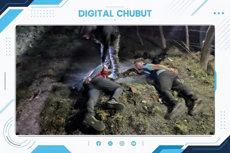 Dron policial utilizado en el operativo de detención en Rawson