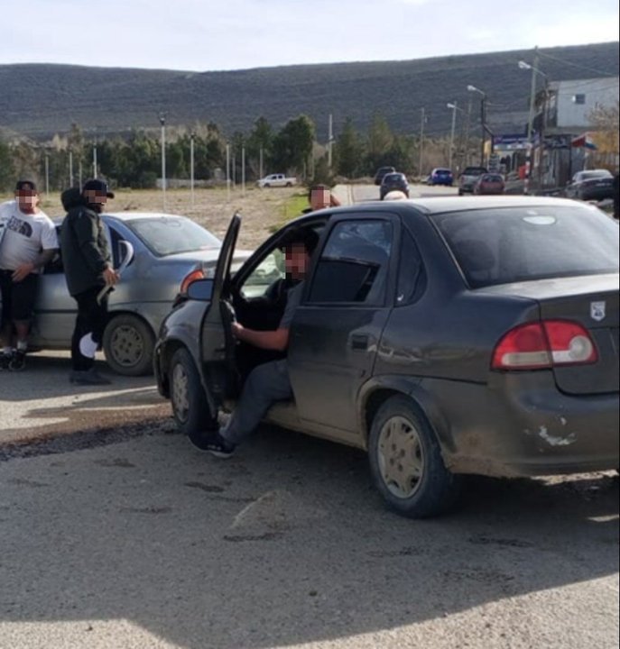 Lugar del accidente en avenida Polonia y Chazarreta, Comodoro Rivadavia