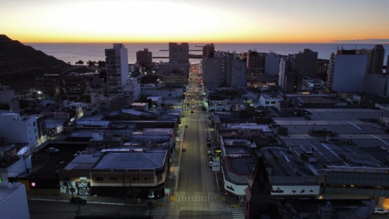 Cielo nublado sobre Comodoro Rivadavia