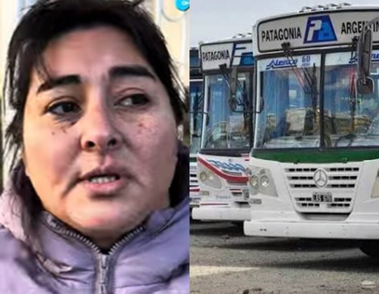 Protesta de exchoferes de Patagonia Argentina en Comodoro Rivadavia
