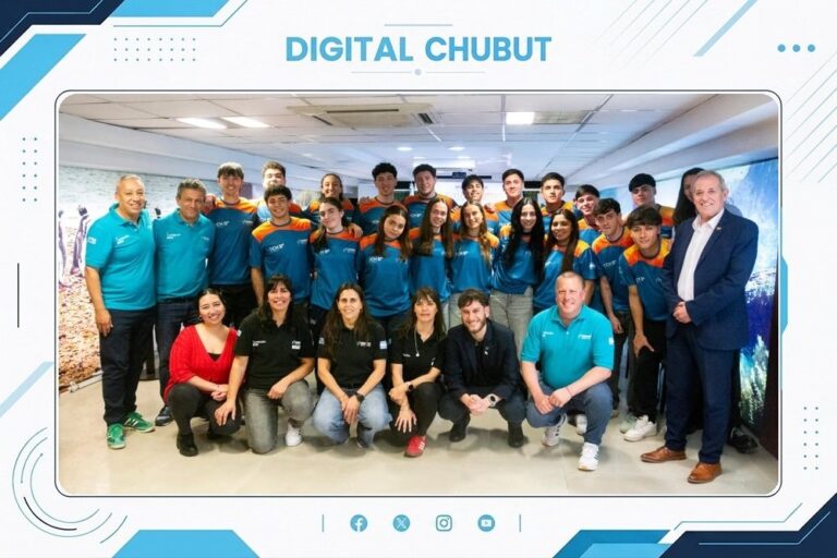 Encuentro de autoridades de Chubut Deportes con jóvenes deportistas en la Casa del Chubut