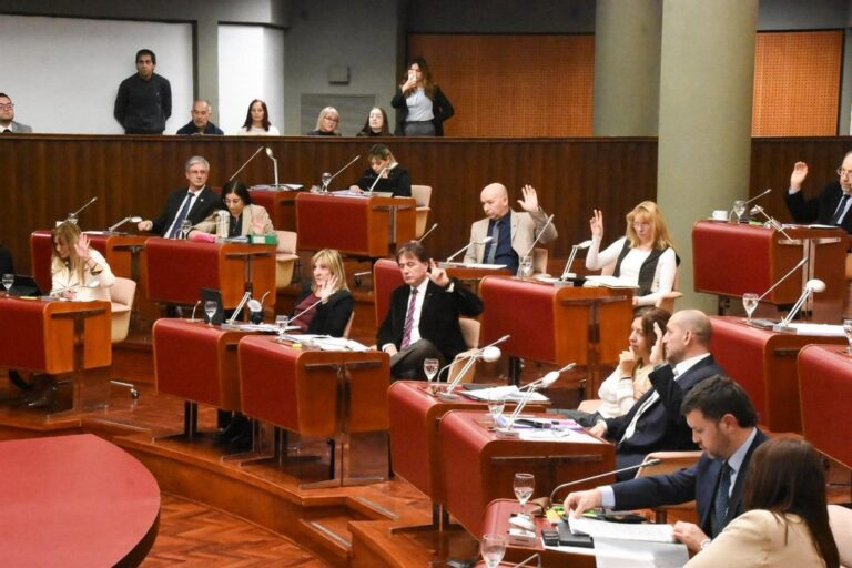 Vista del recinto de la Legislatura de Chubut durante la sesión ordinaria