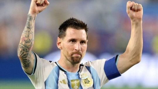 Lionel Messi con la camiseta de la Selección Argentina