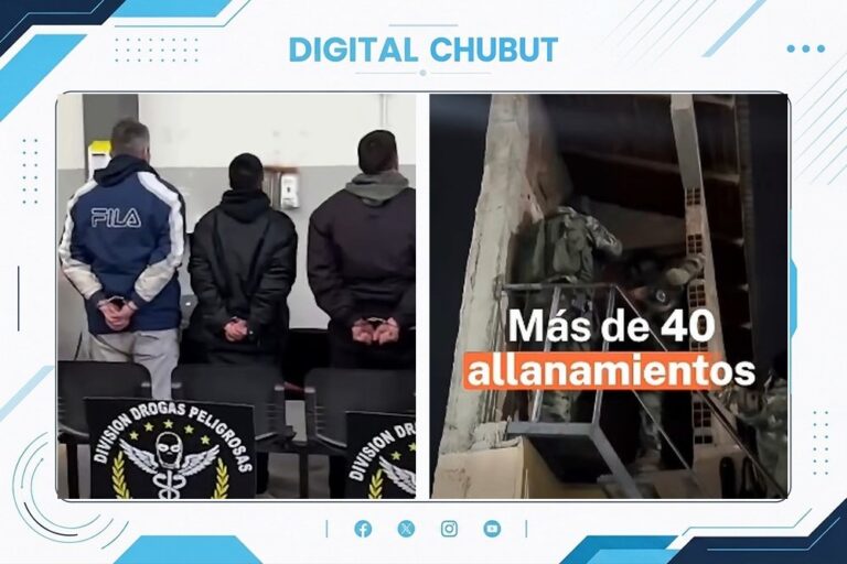 Operativo policial en Chubut con efectivos y móviles