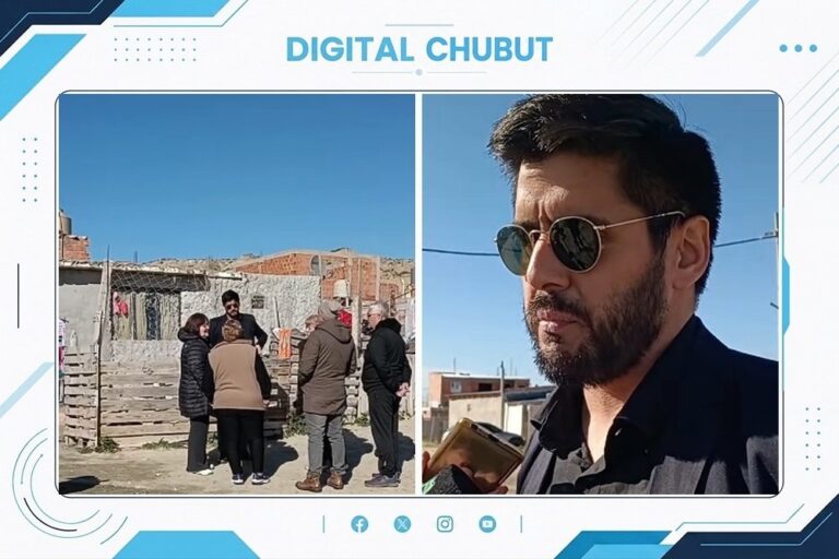 Inspección ocular en el lugar del incendio en Puerto Madryn