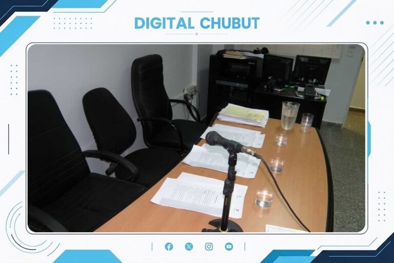 Audiencia judicial en Trelew