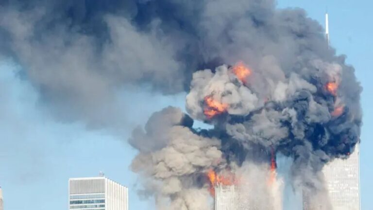 Vista de las Torres Gemelas del World Trade Center antes de los atentados del 11 de septiembre de 2001.