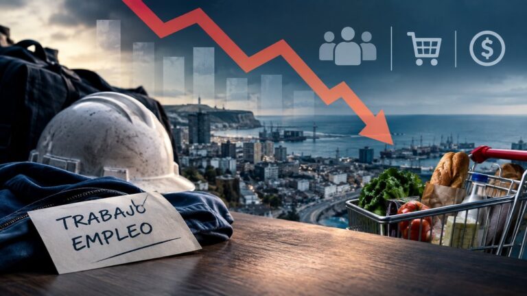 Gráfico de evolución del empleo privado registrado en Chubut