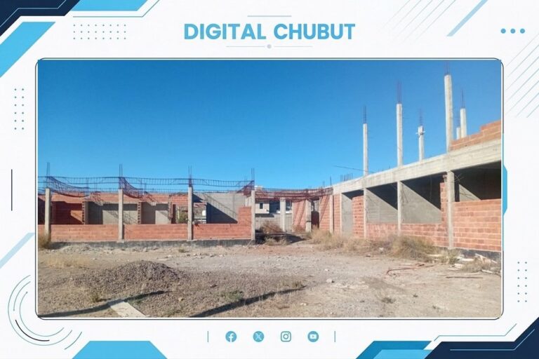 Fachada de la Escuela N° 7717 del barrio Stella Maris de Comodoro Rivadavia