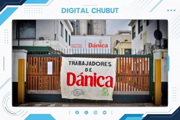 Planta de Dánica en Llavallol con trabajadores en acampe
