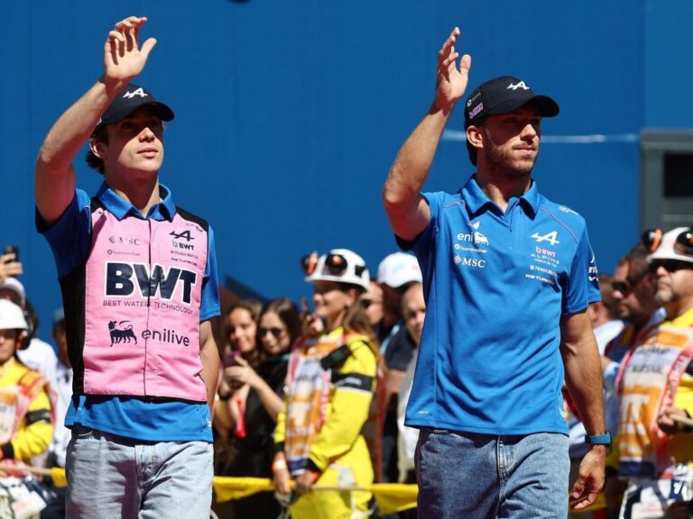 Pierre Gasly y Franco Colapinto durante el Gran Premio de Madrid