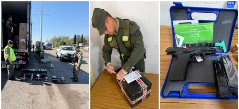 Control de Gendarmería en la Ruta Nacional 9 donde se secuestraron municiones y armas