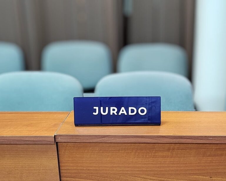 Sede judicial de Comodoro Rivadavia durante el juicio por jurados por el crimen de Matías Nieves