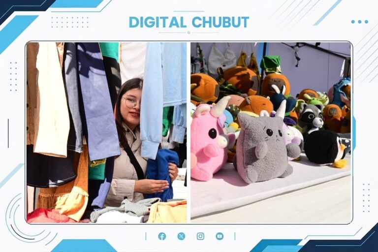 Vista del Mercado Cultural de Puerto Madryn en el Playón Homenaje a los Pioneros de la Actividad Subacuática