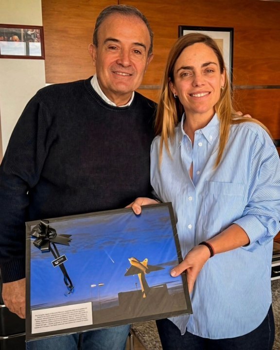Pedro Pesatti y María Emilia Soria en reunión en Viedma