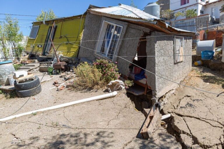 Lotes para reubicación de familias afectadas por deslizamientos en Comodoro Rivadavia