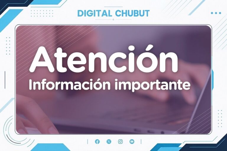 Cartel de desvío por corte de tránsito en Puerto Madryn
