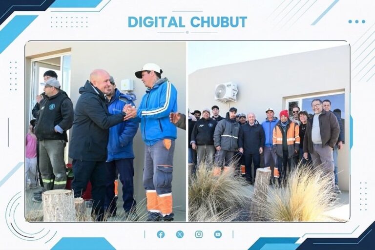 Intendente Gustavo Sastre recorriendo el nuevo edificio del Vivero Municipal de Puerto Madryn