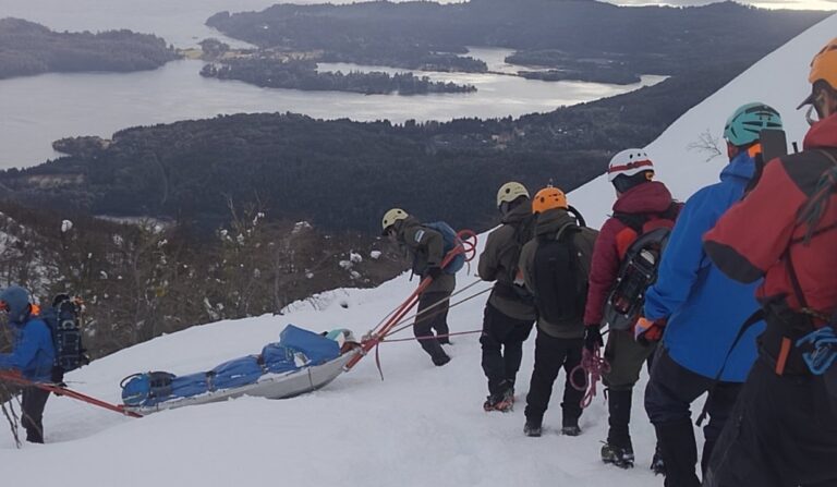 Operativo de rescate en el Cerro López de Bariloche