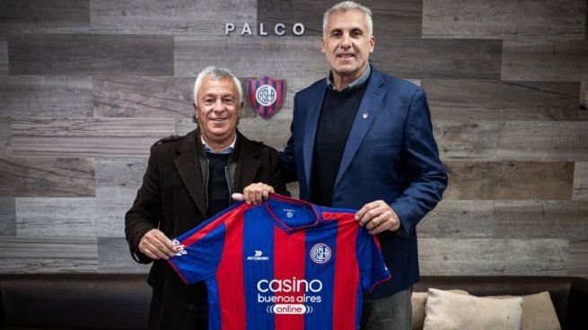 Néstor Gorosito durante un partido de San Lorenzo