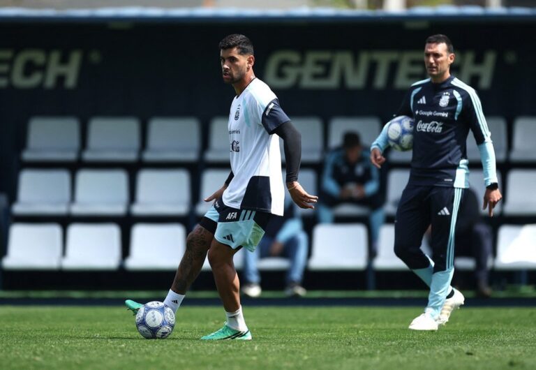 Lionel Scaloni y Cristian 
