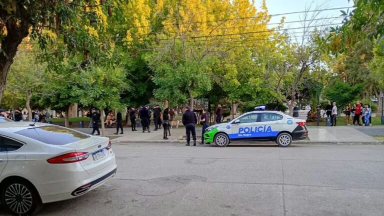 Plaza San Martín de Cipolletti, lugar del incidente