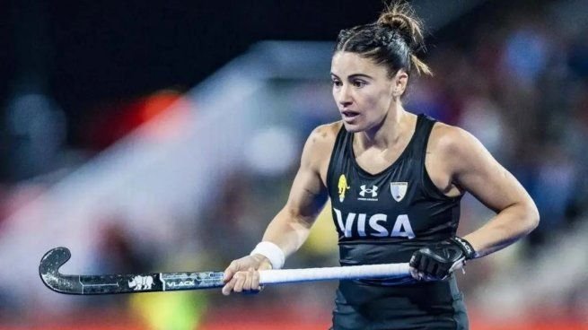 Vicky Granatto, jugadora de Las Leonas, en un partido