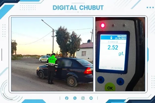 Control vehicular y de alcoholemia en rutas de Chubut