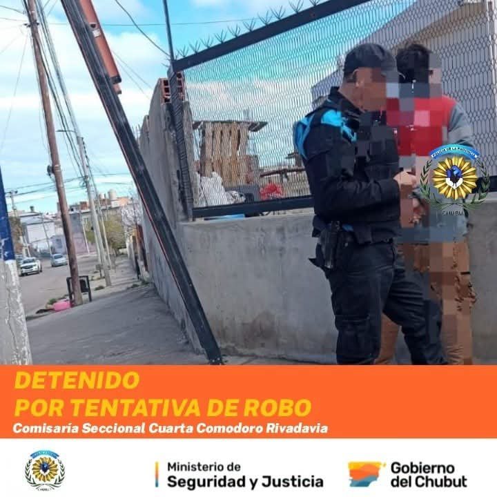 Poste de alumbrado público en Comodoro Rivadavia