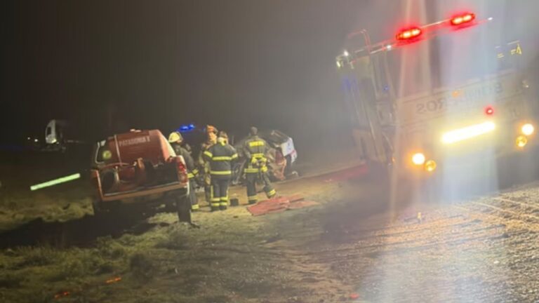 Ruta Nacional 3 en Chubut, cerca de Garayalde, donde ocurrió el choque múltiple
