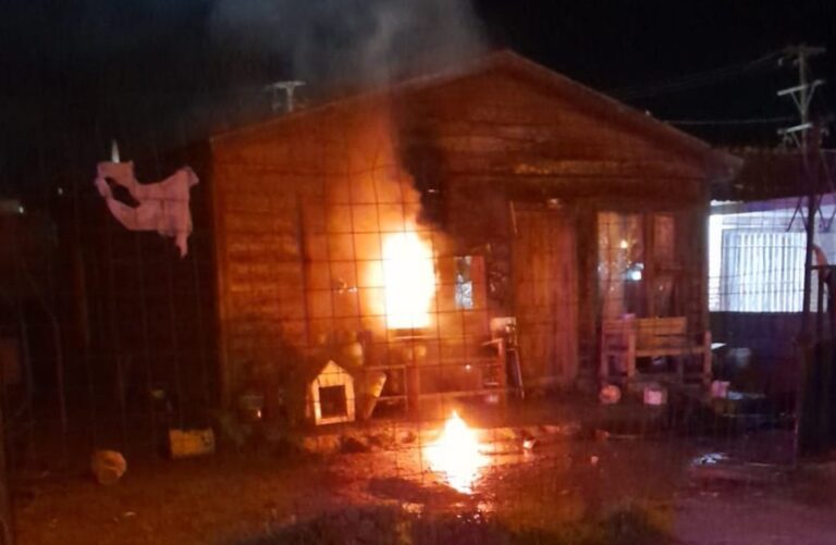 Vivienda afectada por incendio en Kilómetro 8