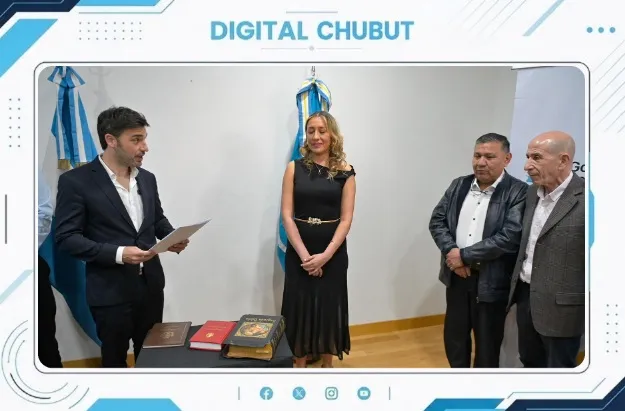 Irene Carrizo durante el acto de asunción como presidenta de Petrominera Chubut