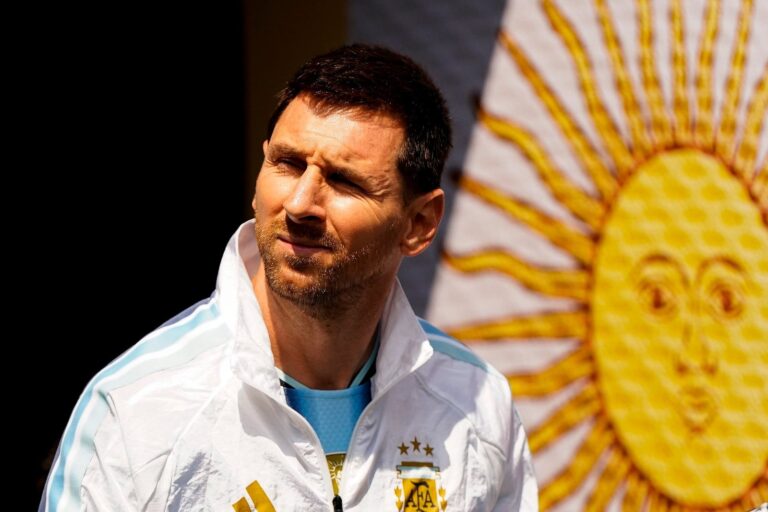 Lionel Messi con la camiseta de la selección argentina