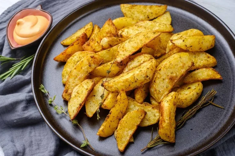 Papas al horno doradas en una placa