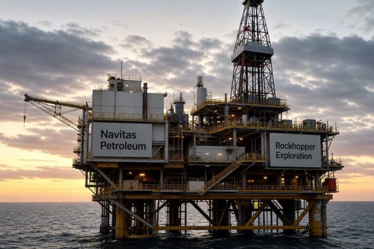Plataforma petrolera en el mar