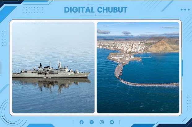 Vista del muelle de ultramar Antonio Morán en Comodoro Rivadavia durante los festejos por su 30 aniversario