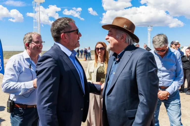 Othar Macharashvili durante el acto de finalización de las obras del Sistema Cordillerano-Patagónico