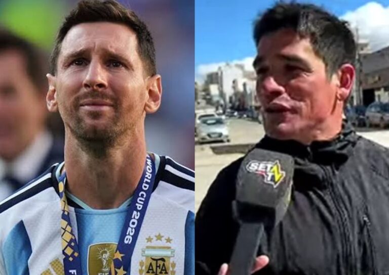 Vecinos de Comodoro Rivadavia durante una entrevista televisiva sobre Lionel Messi